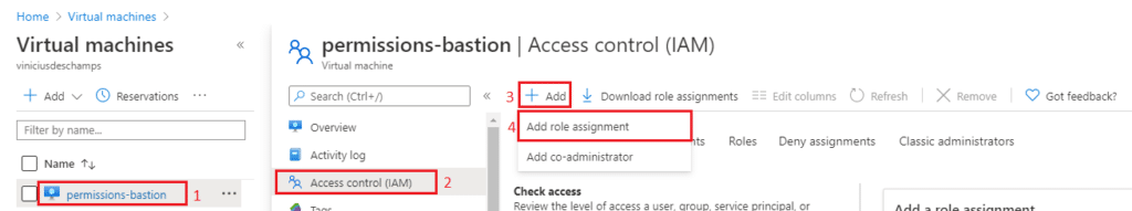 azure virtual machines access control iam add add role assignment blog vinicius deschamps