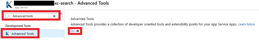 Azure App Service xConnect Search Advanced Tools Kudu Blog Vinicius Deschamps