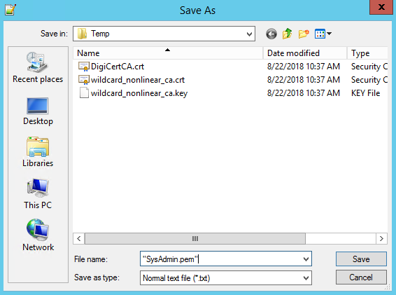 Save PEM certificate file Blog Vinicius Deschamps