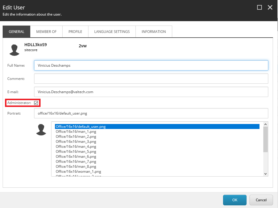 Sitecore User Manager Edit Azure AD Administrator Checkbox Blog Vinicius Deschamps