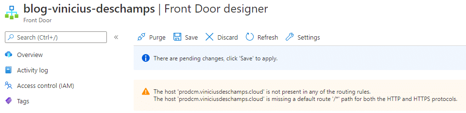 azure front door the host is not present in any of the routing rules blog vinicius deschamps