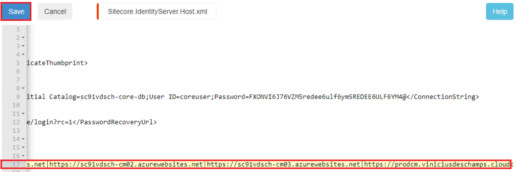 sitecore identityserver host xml add new custom domain save blog vinicius deschamps